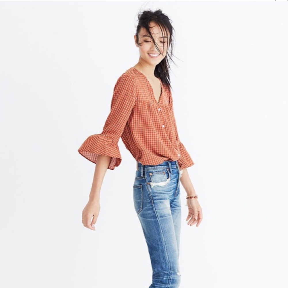 Madewell veranda bell sleeve shirt